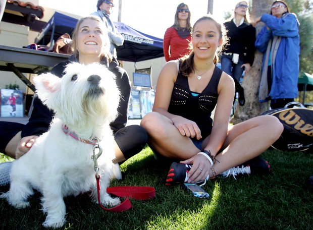TENNIS PLAYERS HIT THE COURTS   