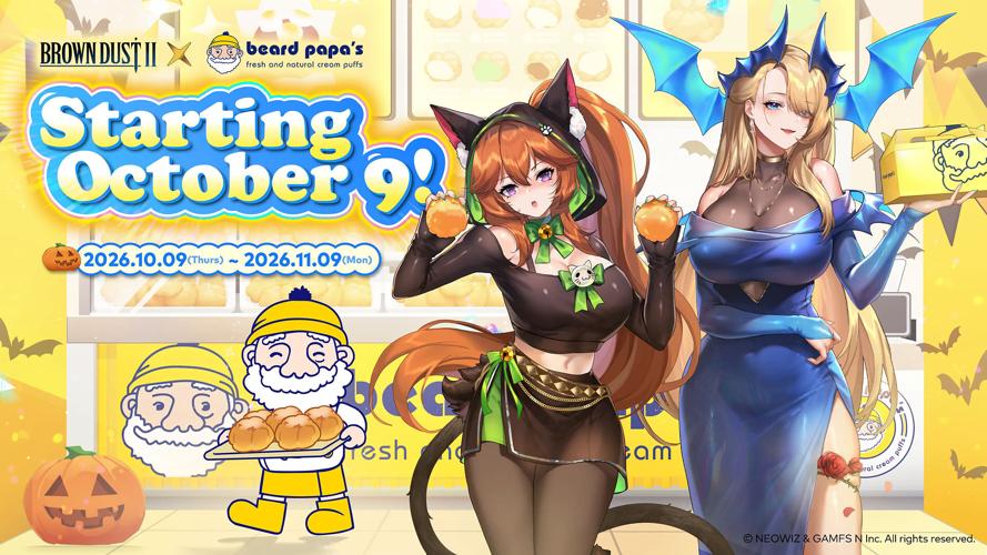 BrownDust2 and Beard Papa's Team Up for a Sweet Halloween Collaboration Across the U.S.
