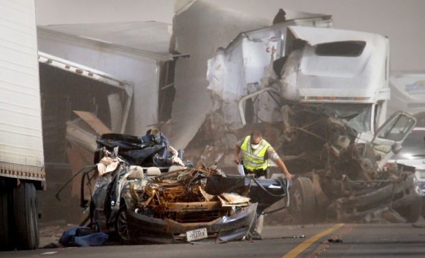 Dust-plagued stretch of Interstate 10