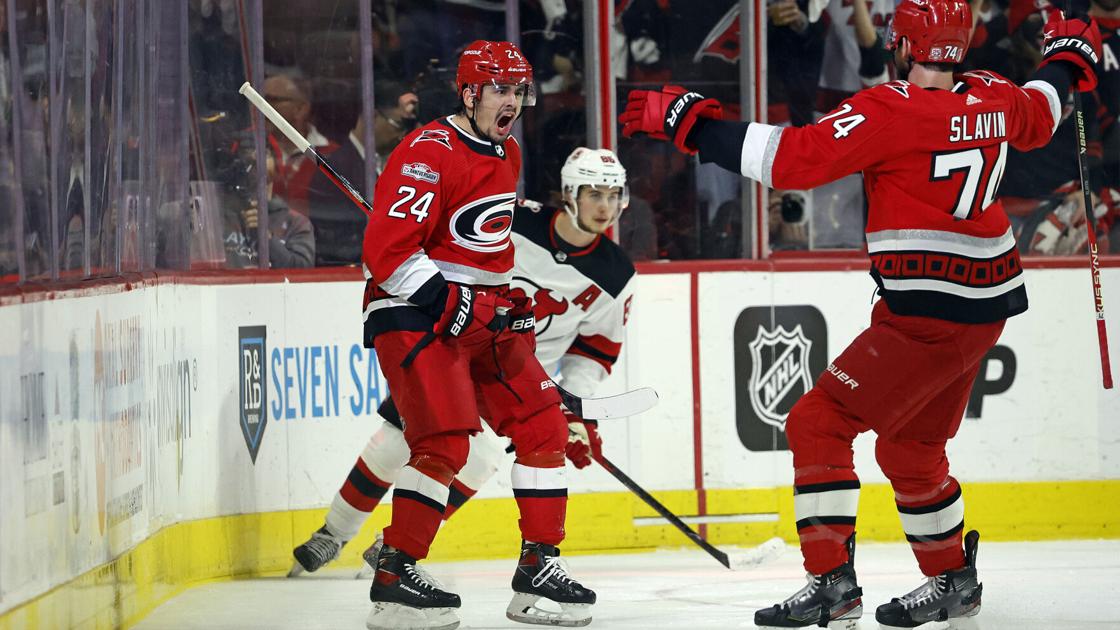 Hurricanes storm to victory against Devils in second-round opener