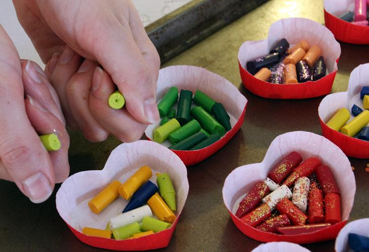 Crayon hearts