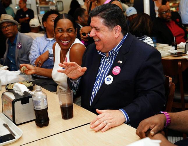 Lt. Gov. Juliana Stratton and Gov. JB Pritzker - 2022