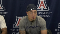 VIDEO: Arizona receiver Rodney Gallagher III says Noah Fifita steered him to the Wildcats