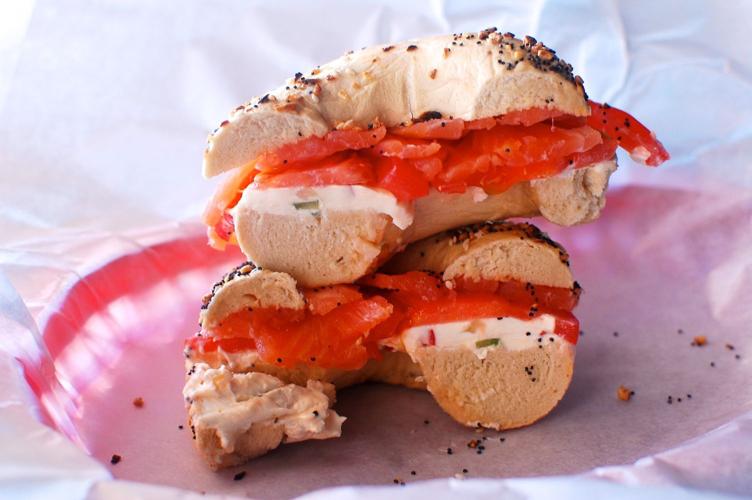 Bagel and lox at The Bagel Joint