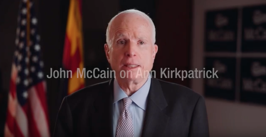 NRCC ad, "Warning" uses McCain's own words to attack Kirkpatrick