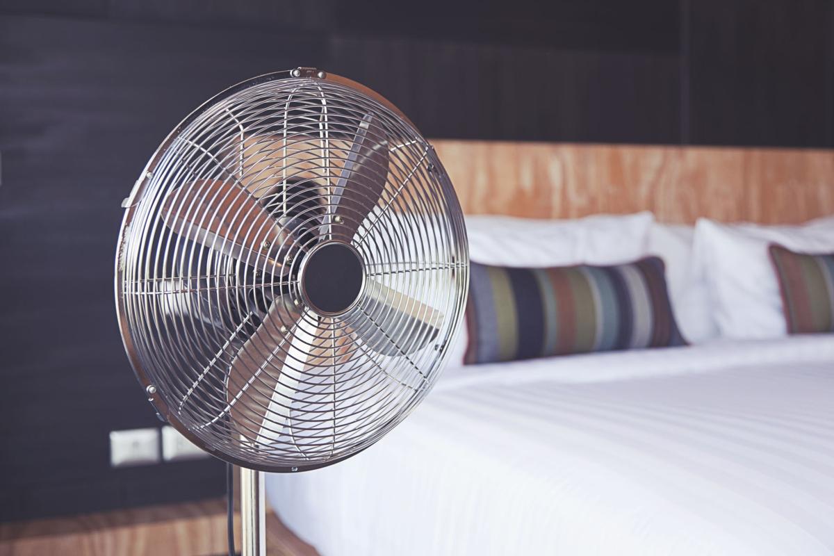fan in bedroom