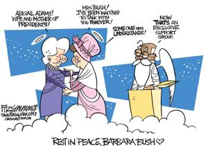 Daily Fitz Cartoon: Barbara Bush