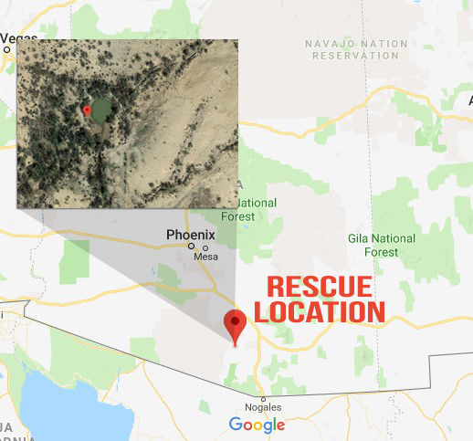 Rescue location map