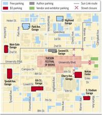 Map: Where to park at the Tucson Festival of Books