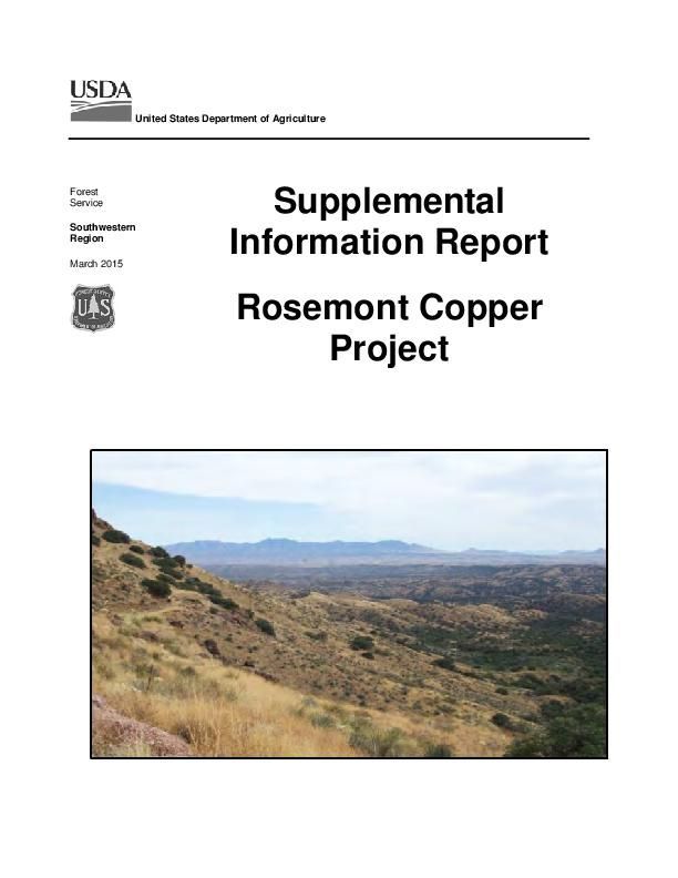 Rosemont 2015 Supplemental Information Report