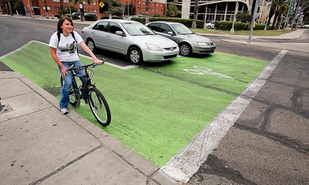 Road runner: 'Bike box' aims to head off bottleneck  