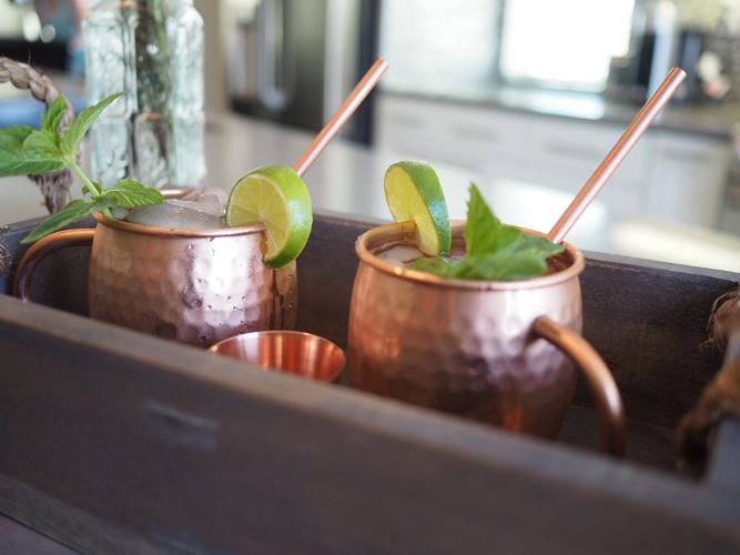 Copper moscow mule mugs