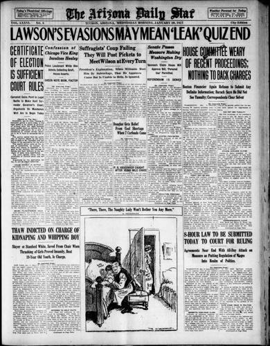Arizona Daily Star front page Jan. 10, 1917