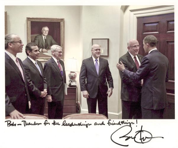 Mayor Bob Walkup with Mayors form the Mayor's Civility Accord with President Obama