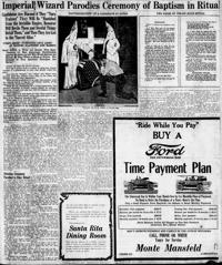 Imperial Wizard parodies ceremony of baptism in ritual