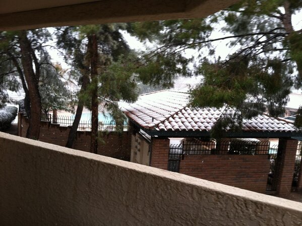 Snowfall around Tucson