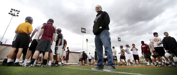 Salpointe football coach Dennis Bene