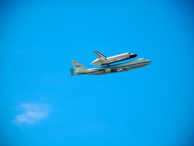 Endeavour flies over Tucson