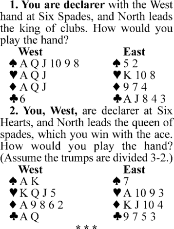 Bridge: Test your play  