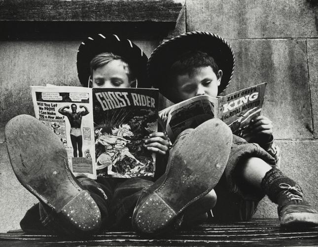Two Cowboys Reading Comic Books, 1951
