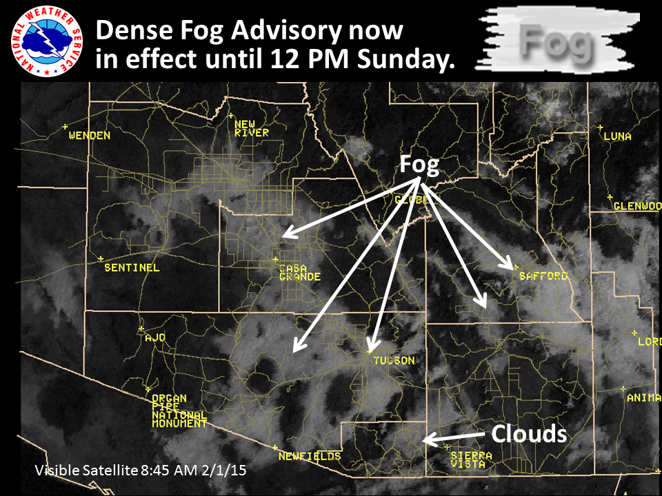 Tucson weather dense fog advisory for morning Local news