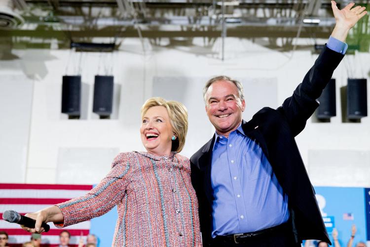 Tim Kaine with Hillary Clinton, 2016