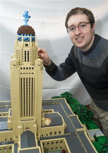 Man creates 25,755-brick Nebraska Capitol with Legos