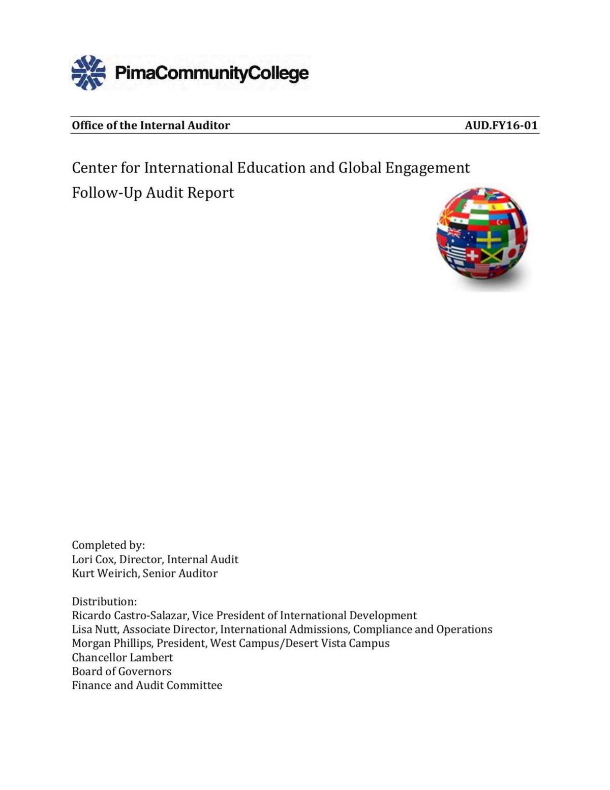 International center audit