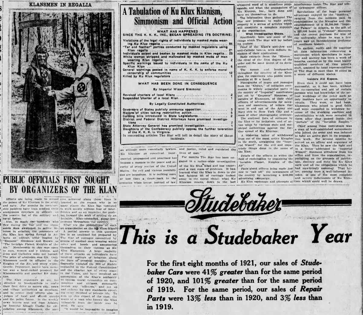 Public officials first sought by organizers of the Klan