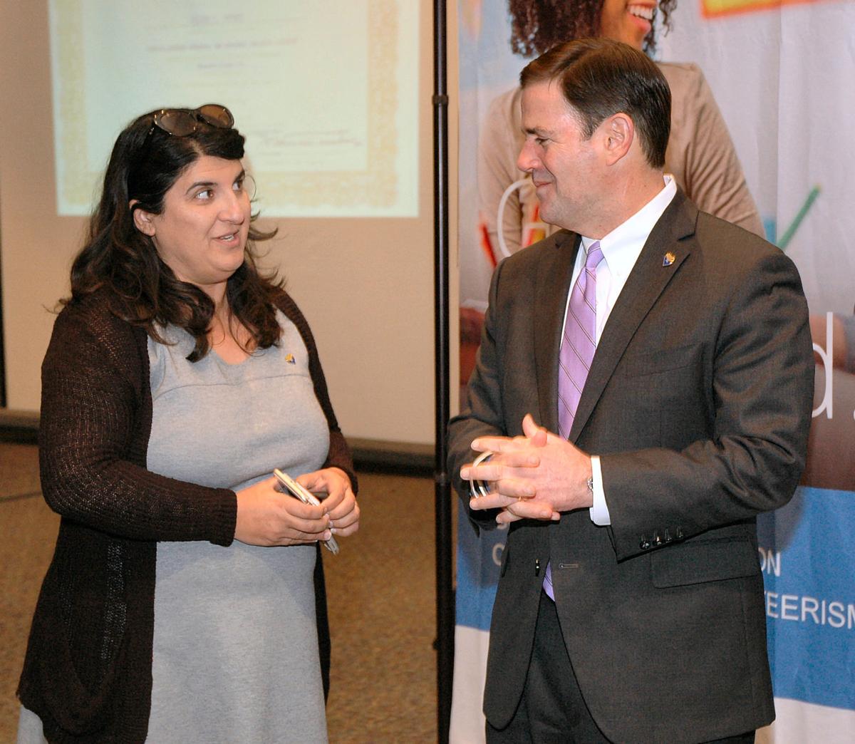 Gov. Doug Ducey and his education advisor