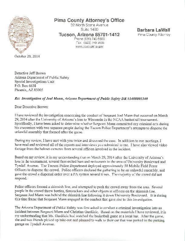 Prosecutor's letter to DPS