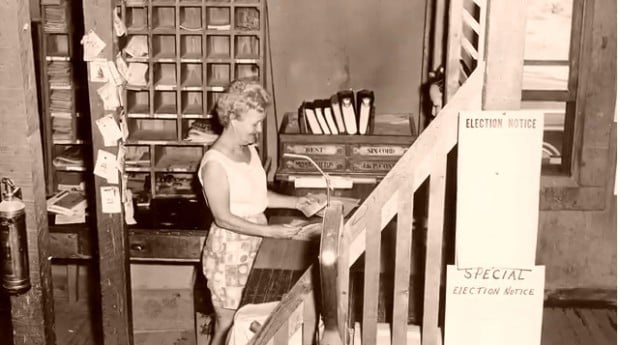 Old Vail Post Office damaged during monsoon storm