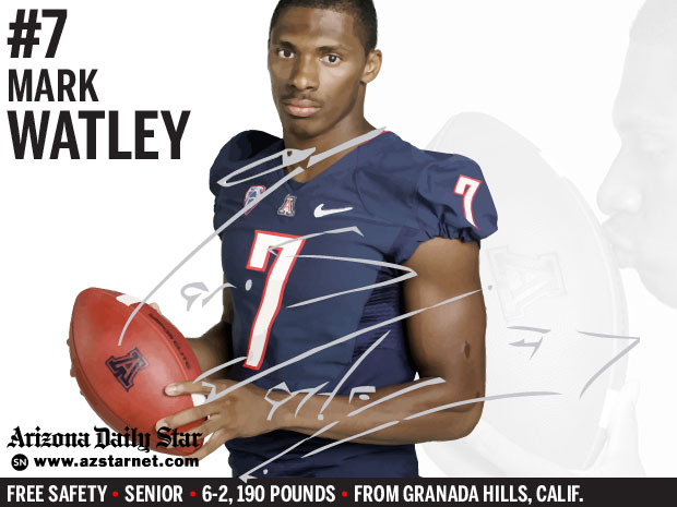 University of Arizona Wildcats free safety Mark Watley