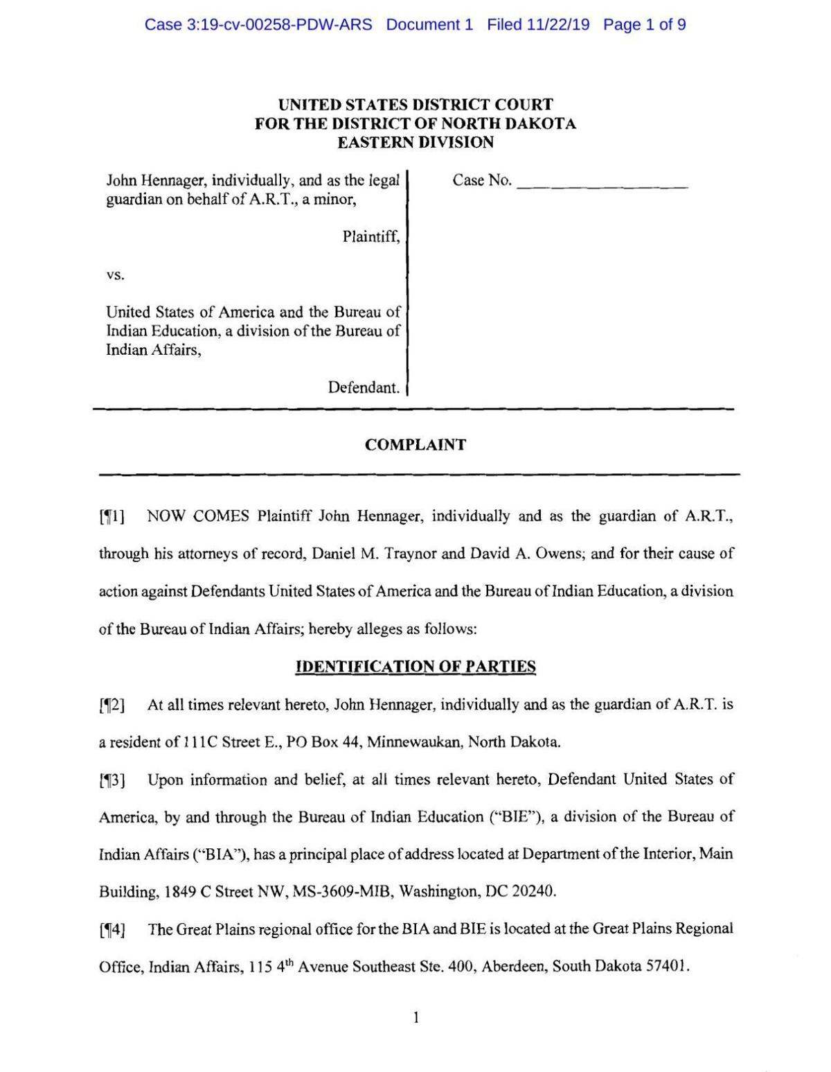 Circle of Nations Complaint