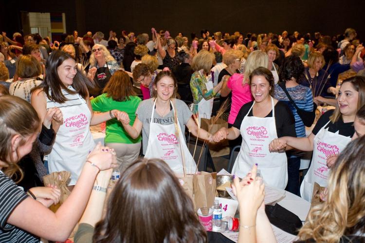 Dancing at the Mega Challah Bake Tucson on September 2017