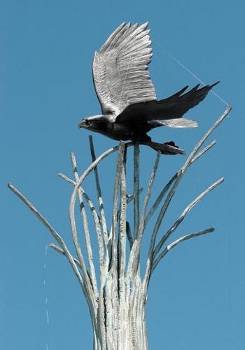 Winged artwork honors astronaut  