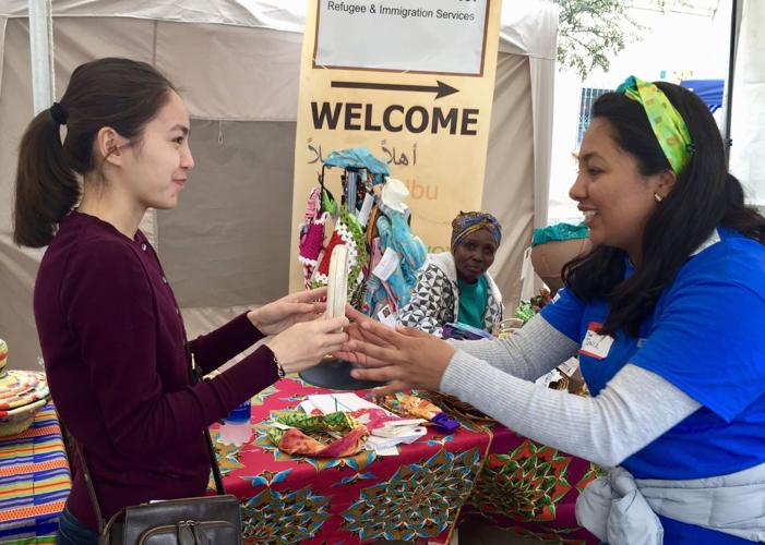 Refugee women sewing project