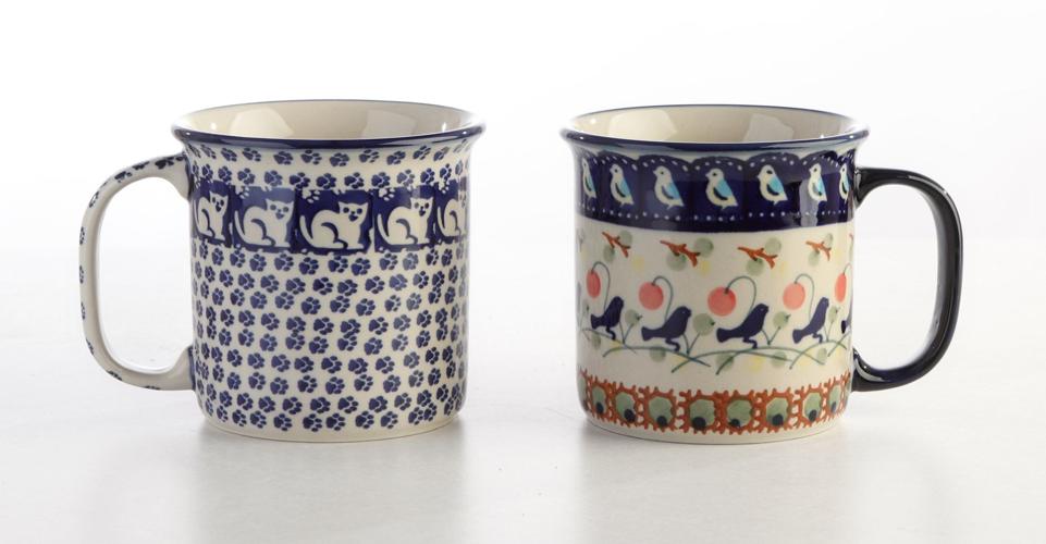 Polish pottery mugs