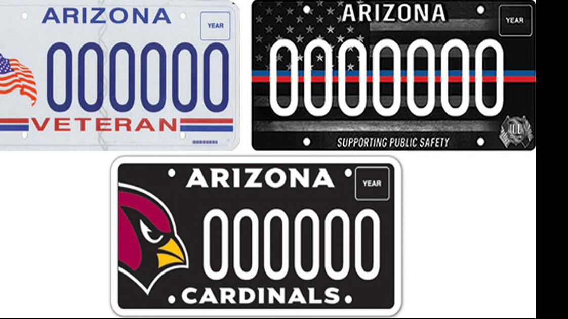 3 Arizona specialty license plates each generate more than 1M in revenue