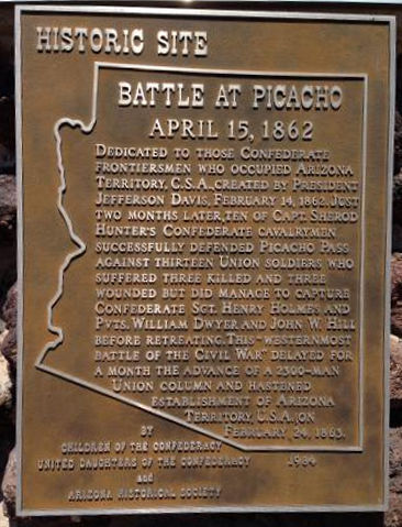 Civil War monument at Picacho