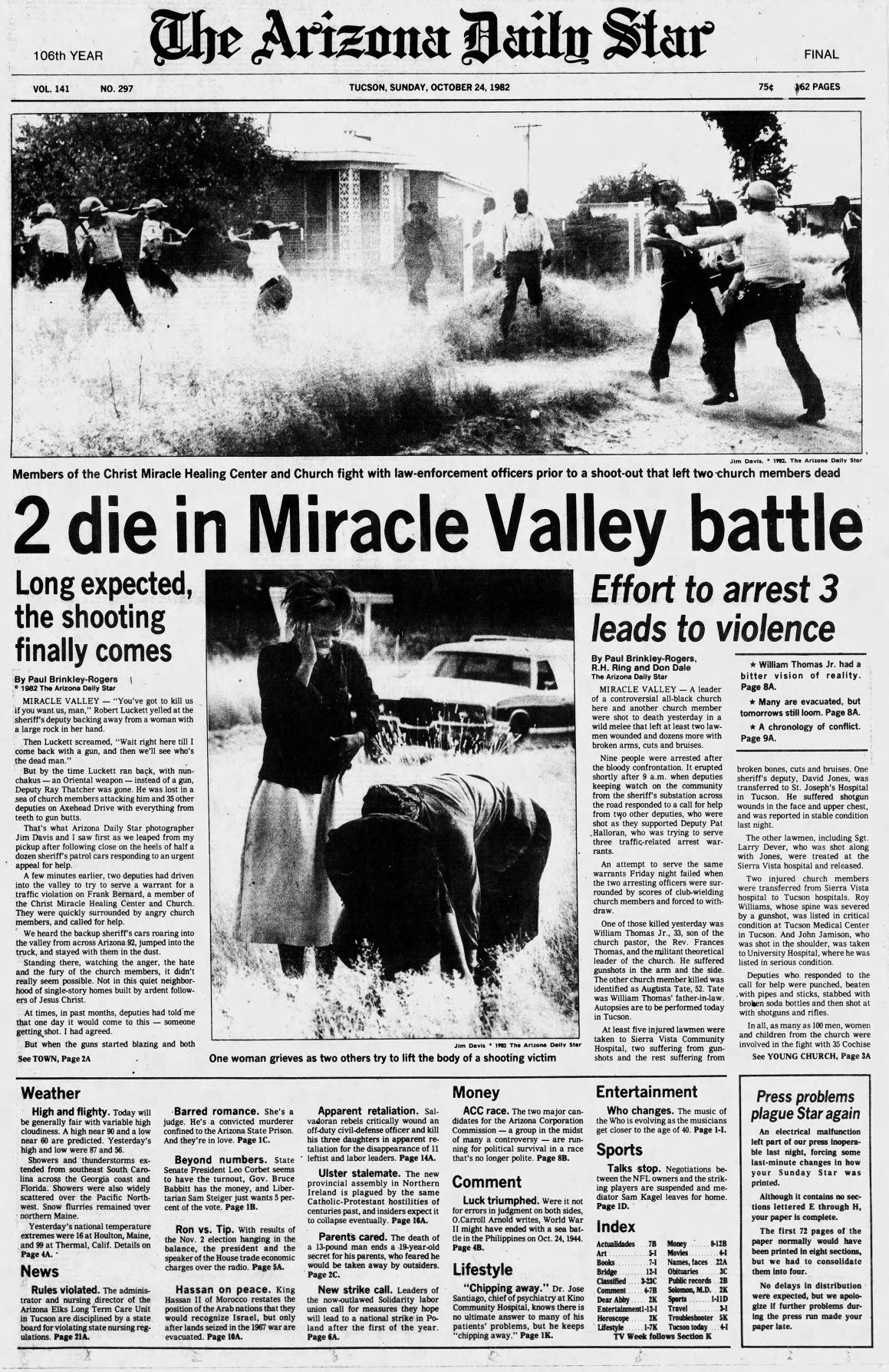 Oct. 24, 1982: Battle in Miracle Valley