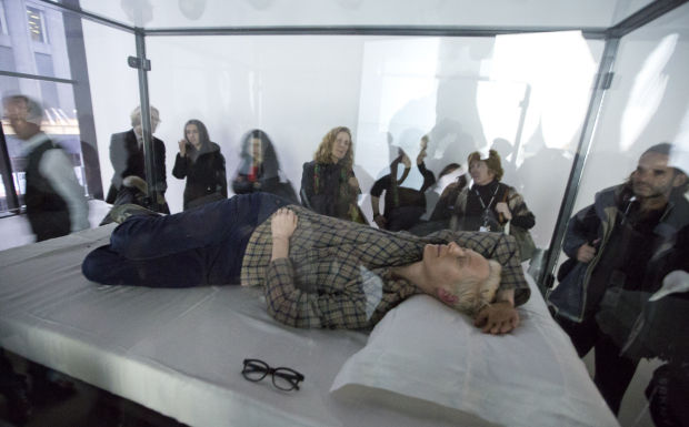 Photo of the day: Actress Tilda Swinton sleeps for art