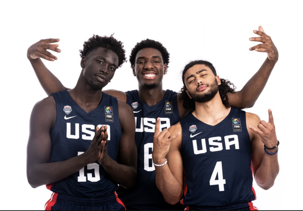 Kylan Boswell with USA teammates