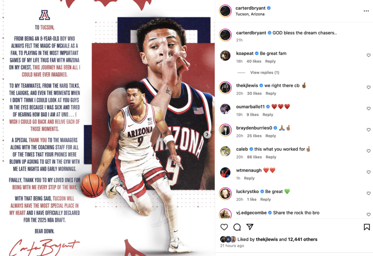 Carter Bryant says goodbye