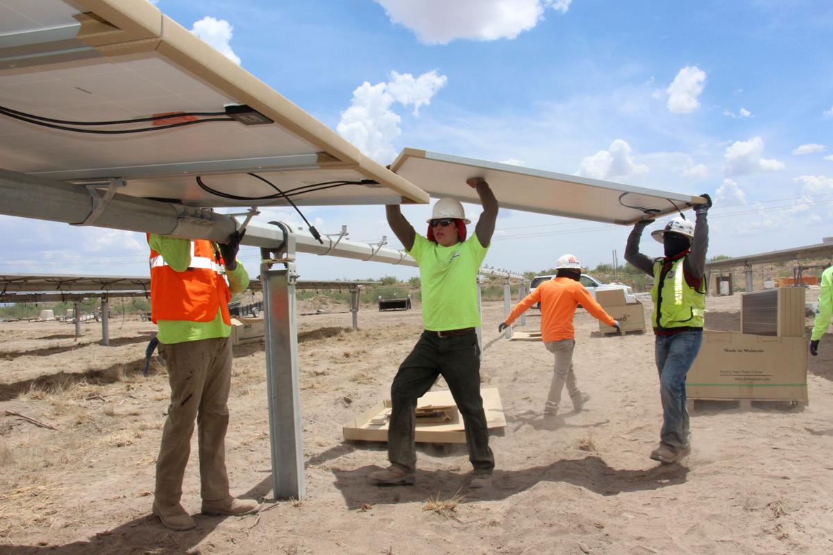 Big solar farm going up near Apache power plant outside of Willcox
