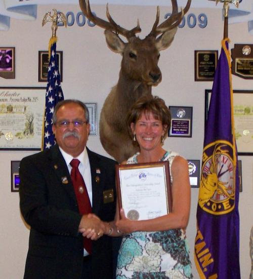 Catalina Mountain Elks present service awards   