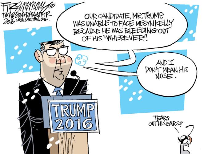 Daily Fitz Cartoon: Trump runs