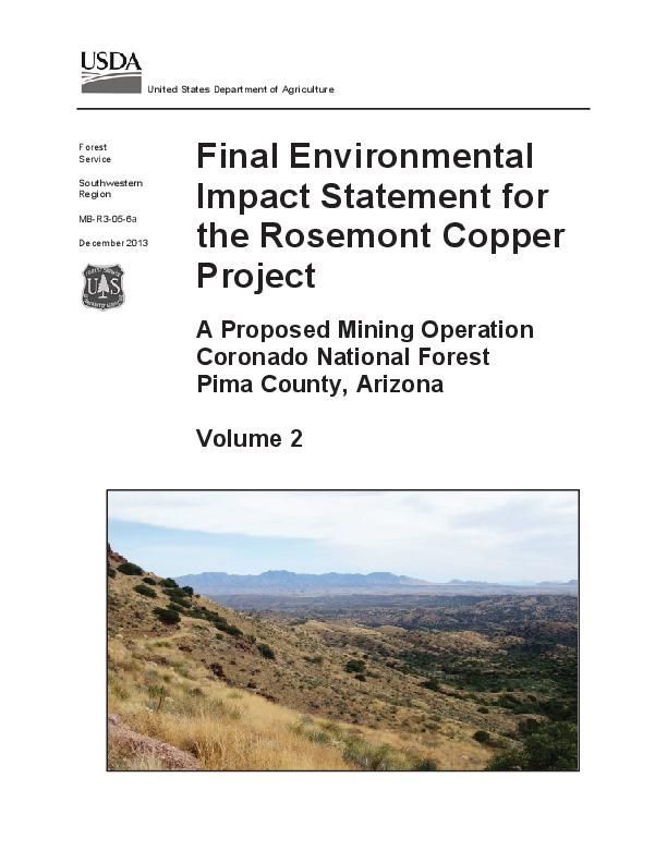 Rosemont Final EIS, vol. 2