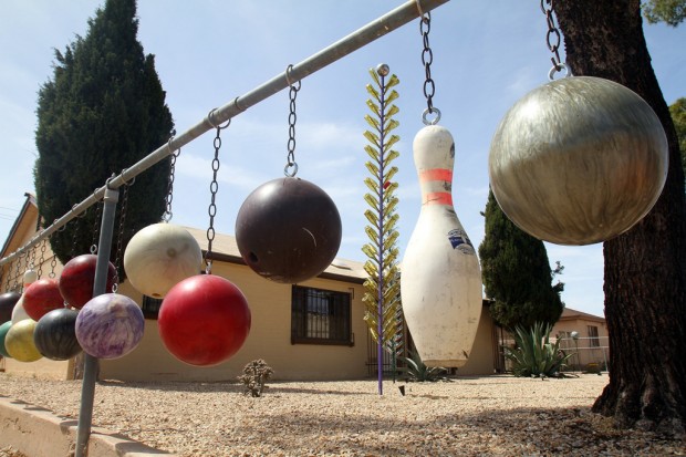 Tucson Oddity: Homeowner pins down his passion: yard art    