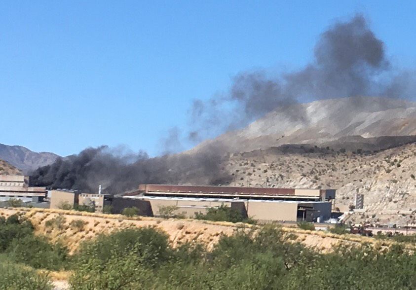 Fire Burning At Mine South Of Tucson 